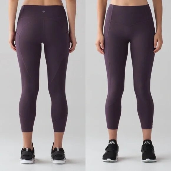 EUC LULULEMON ALL THE RIGHT PLACES LEGGINGS PANTS, 7/8, SZ 4 - Picture 1 of 8